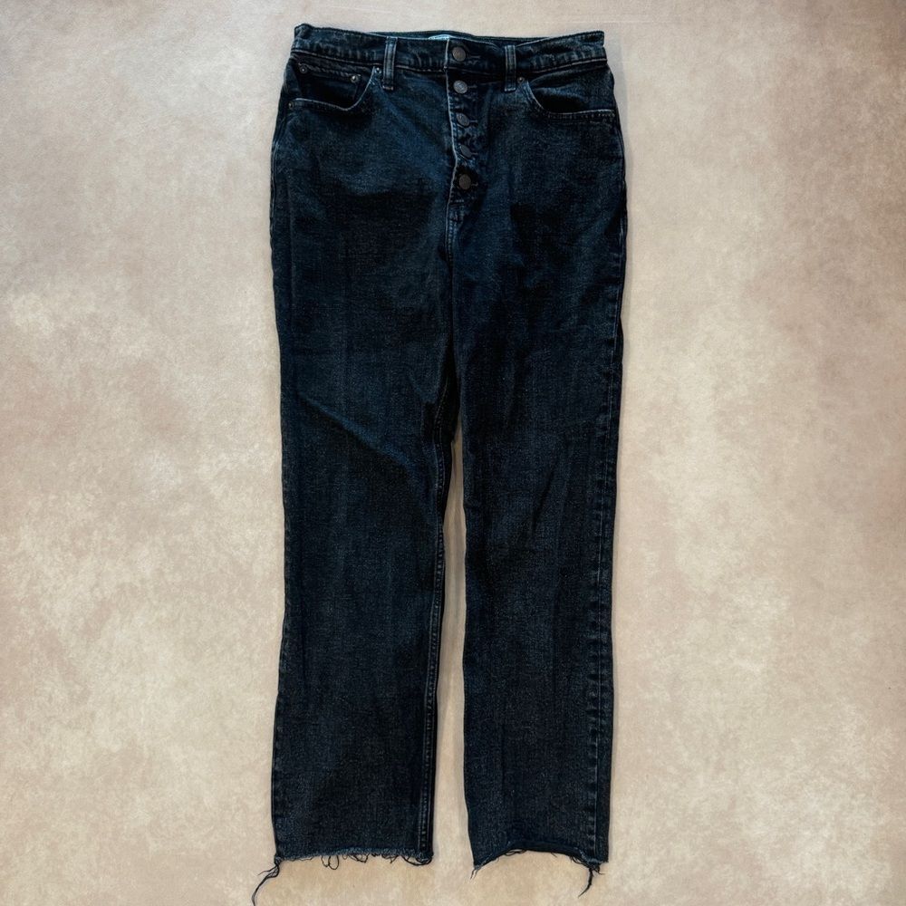 Abercrombie & Fitch Ultra High Rise Straight Leg Jeans • size 29 | 8R • black